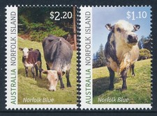 2020 NORFOLK ISLAND NORFOLK BLUE COW SET OF 2 MNH FINE MINT