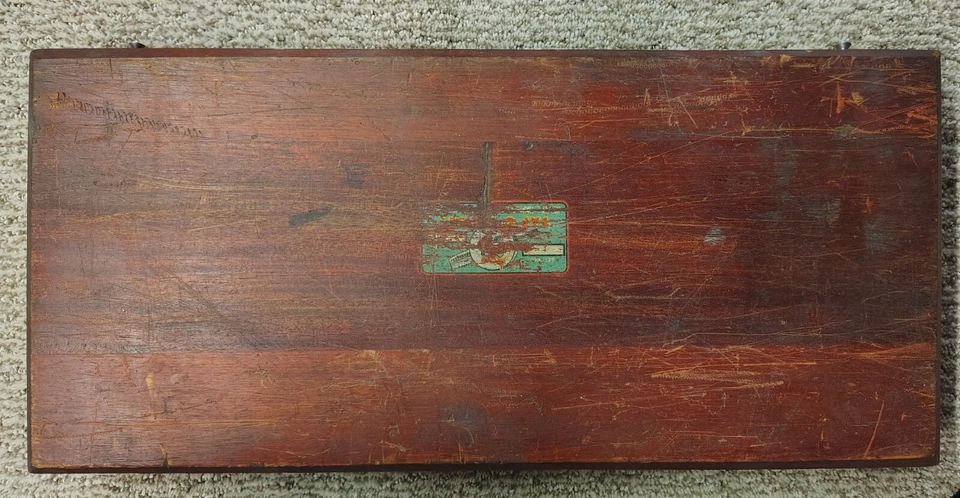 VINTAGE HENRY L HANSON ACE TAP & DIE SET WOOD CASE MADE IN USA - Image 2 of 4