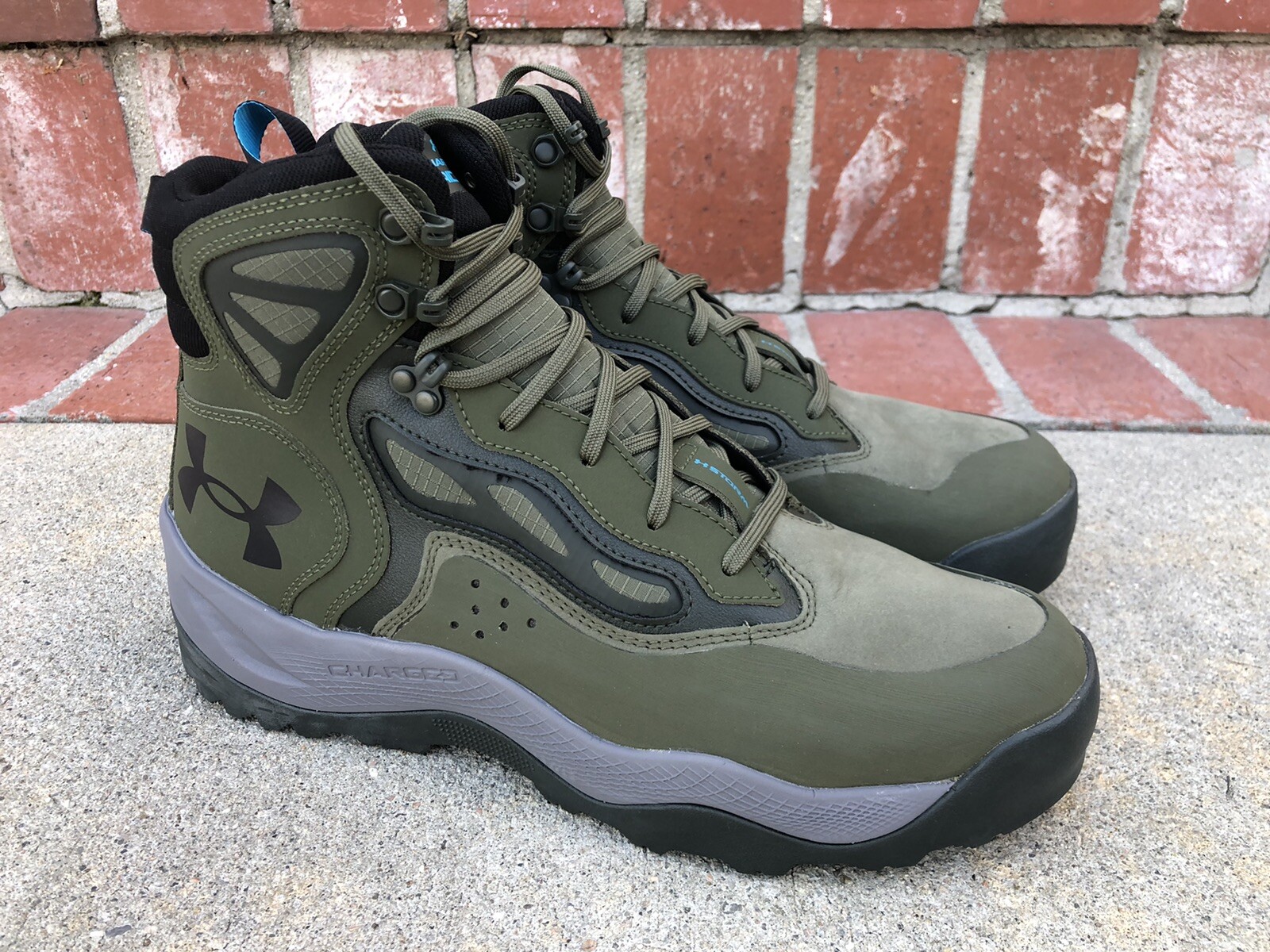 Size 11.5 - Under Armour Charged Raider Mid Marine OD Green for  