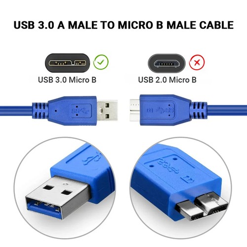 New USB 3.0 A to Micro B Cable Seagate Backup Plus Portable Hard Drive UZZU2 - Picture 5 of 11