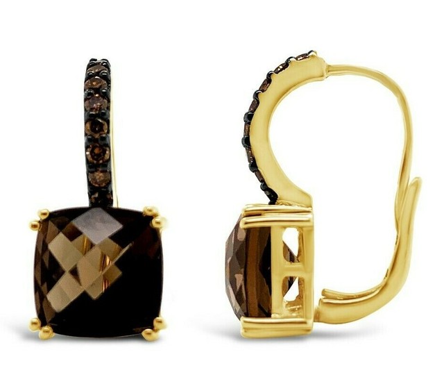 Le Vian® Earrings Chocolate Quartz® Chocolate Diamonds® 14K Honey