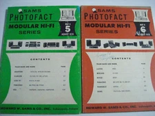 Lot of 2 SAMS PHOTOFACT MODULAR HI-FI SERIES MHF-5 and MHF-6, With all Fold-outs