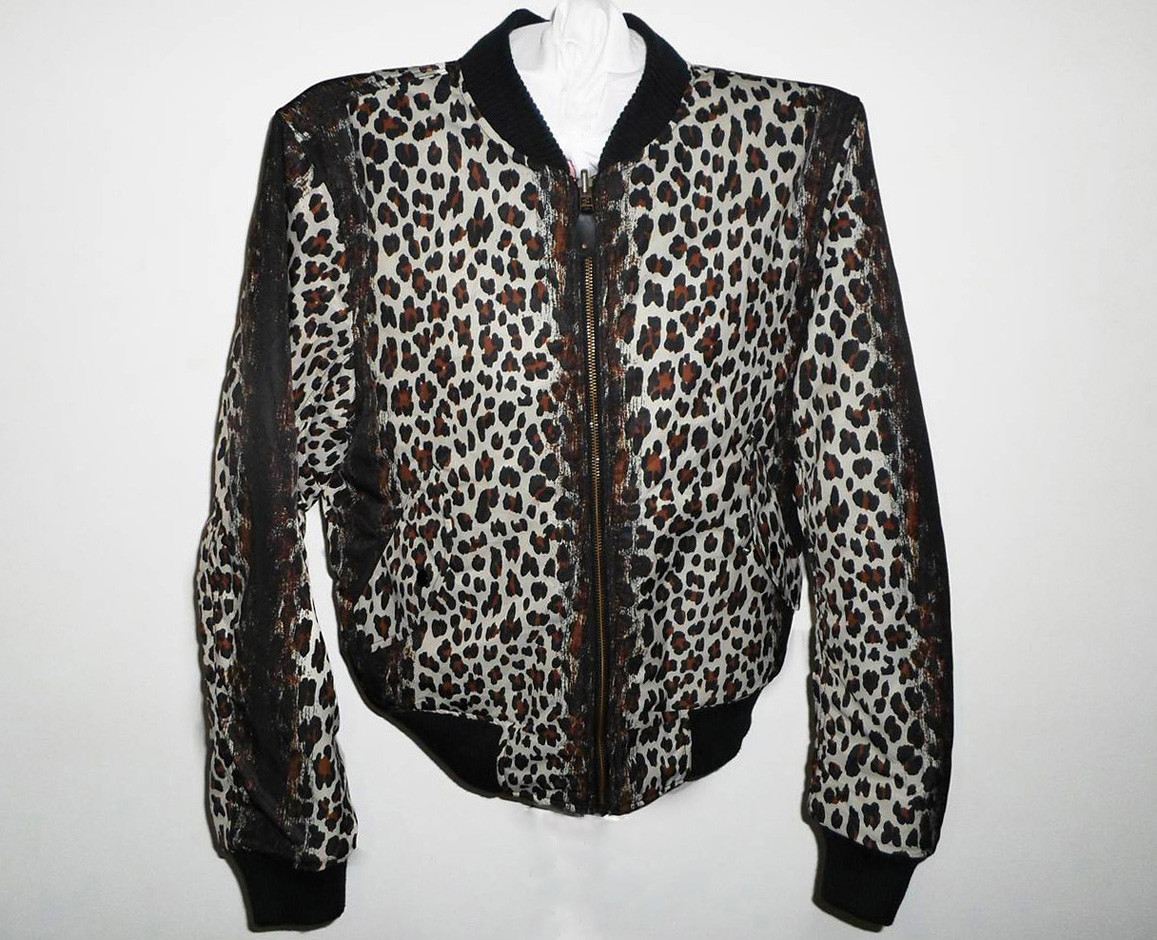 ×JEREMY SCOTT　サイズ上:M ADIDAS JEREMY SCOTT JS REVERSIBLE LEOPARD RUFFLE BOMBER JACKET