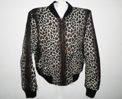 ADIDAS JEREMY SCOTT JS REVERSIBLE LEOPARD RUFFLE BOMBER JACKET