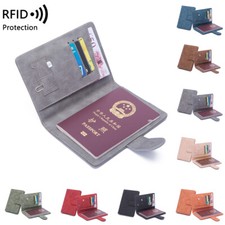 RFID Blocking Wallet Holder Slim Leather Travel Passport ID Card Case Cover US