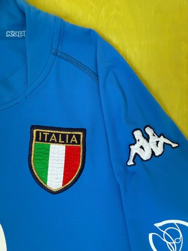 ITALY 2002 HOME WORLD CUP #10 TOTTI SOCCER JERSEY KAPPA Sz. M - Picture 9 of 15
