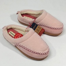 Dearfoams Slippers Small 5-6 Pink Mule Clog Faux Fur Gel Infused Memory Foam NWT