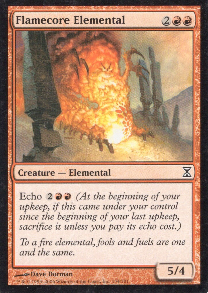 3X FLAMECORE ELEMENTAL RED TIME SPIRAL MTG MAGIC MP X3 (yourdeckbuilder)