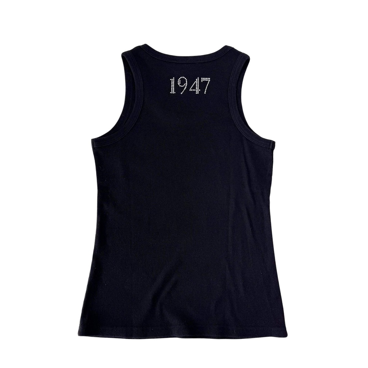 DIOR J'adore Dior Rhinestone Crystal Logo Black Tank Top | eBay