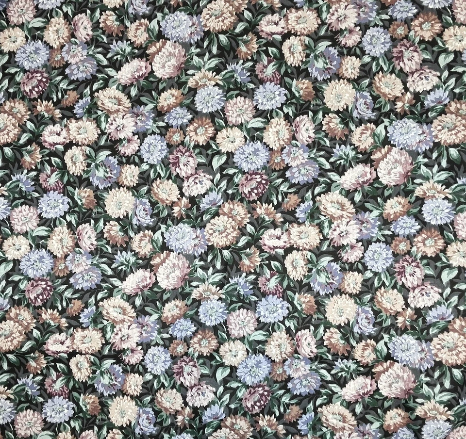 Mill Creek 织物花卉棉林地系列薰衣草黑色 6 码 x 46 — 第 2/4 张图片