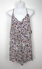 NEW Gypsies & Moondust Women's Surplus Ruffle Crmco Romper Floral Size XL