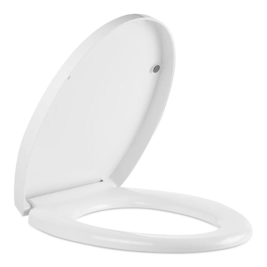 Soft Close Toilet Seat White Quick Release for Easy Clean Plastic Loo Seat