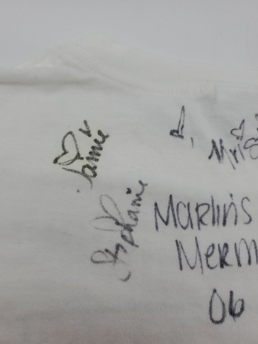 Florida Marlins Vintage Large White Signed By Marlins Mermaids Men Sport..#3115 - Picture 12 of 13
