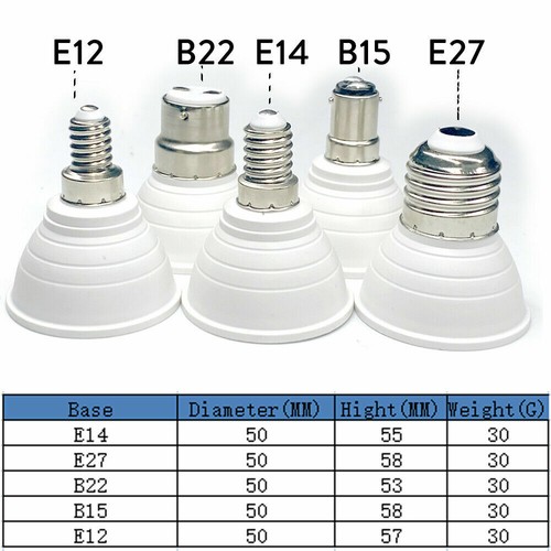 GU10 MR16 B22 E27 E14 Dimmable LED Light Bulb COB Spotlights Lamp for Home GL - Picture 3 of 14