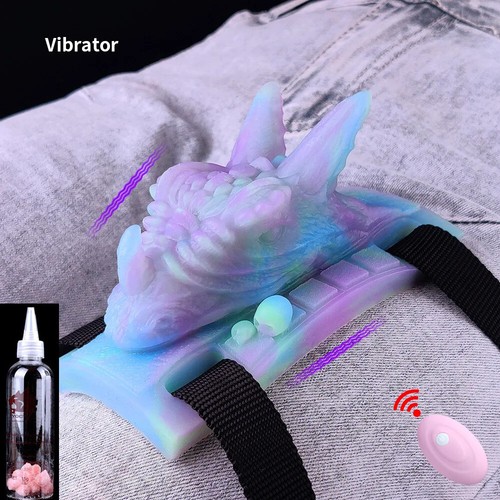 Strapon Fantasy Dragon Grinder Silicone Sex Toy 10 Modes Vibrator For Women - Picture 25 of 25