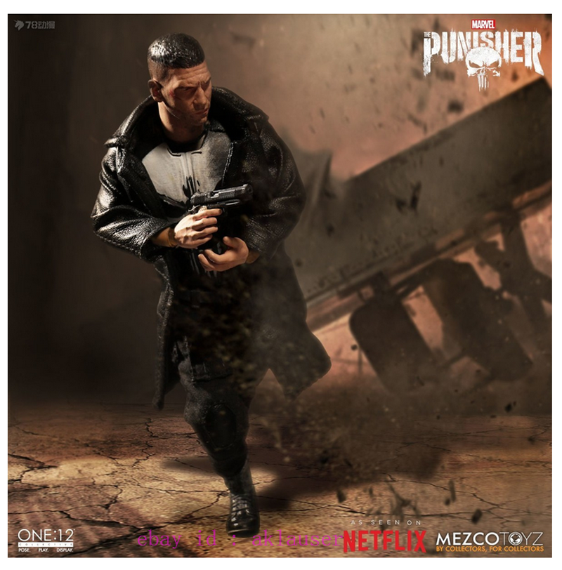 Mezco Toyz 1/12 Marvel Punisher Action Figure Toy Model In Mezco Toyz 1/12 Marvel Punisher Action Figure Toy Model In