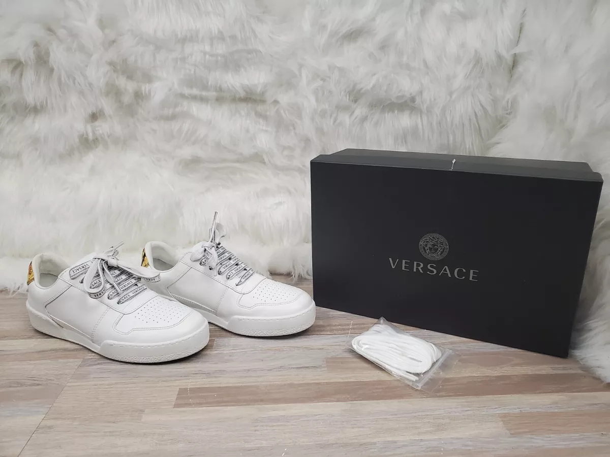 Versace Women s Ilus Amplified Low Top Sneakers White 5.5 US 36 EU No Reserve
