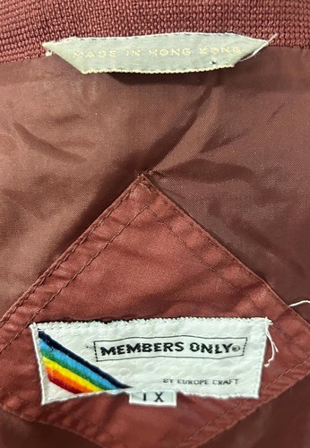 Vintage Men's Maroon Members Only Bomber Racer Jacket 2/3X - Picture 7 of 10