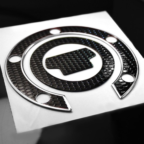 Handle Bar Yoke Cover+Fuel Cap Perforated Sticker Pad 04-08 Yamaha YZF R1 Chrome - Picture 9 of 9