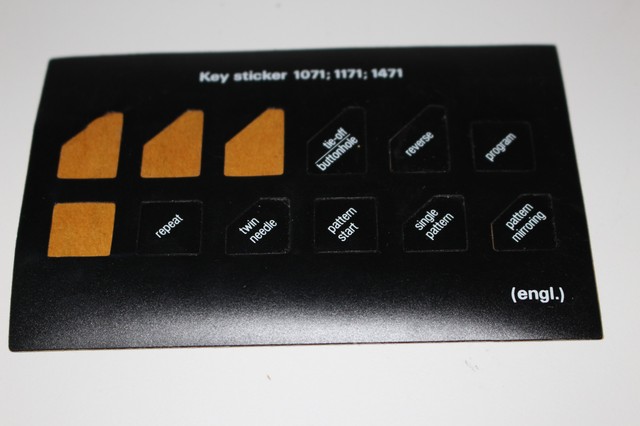Vintage Pfaff Sewing Machine Replacement Key Stickers 1067 1171 1471 4 missing
