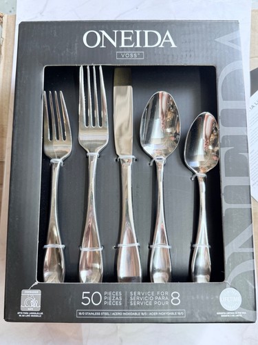 Oneida Voss 50-Pc Flatware Set, Service for 8, Silver - Picture 4 of 5