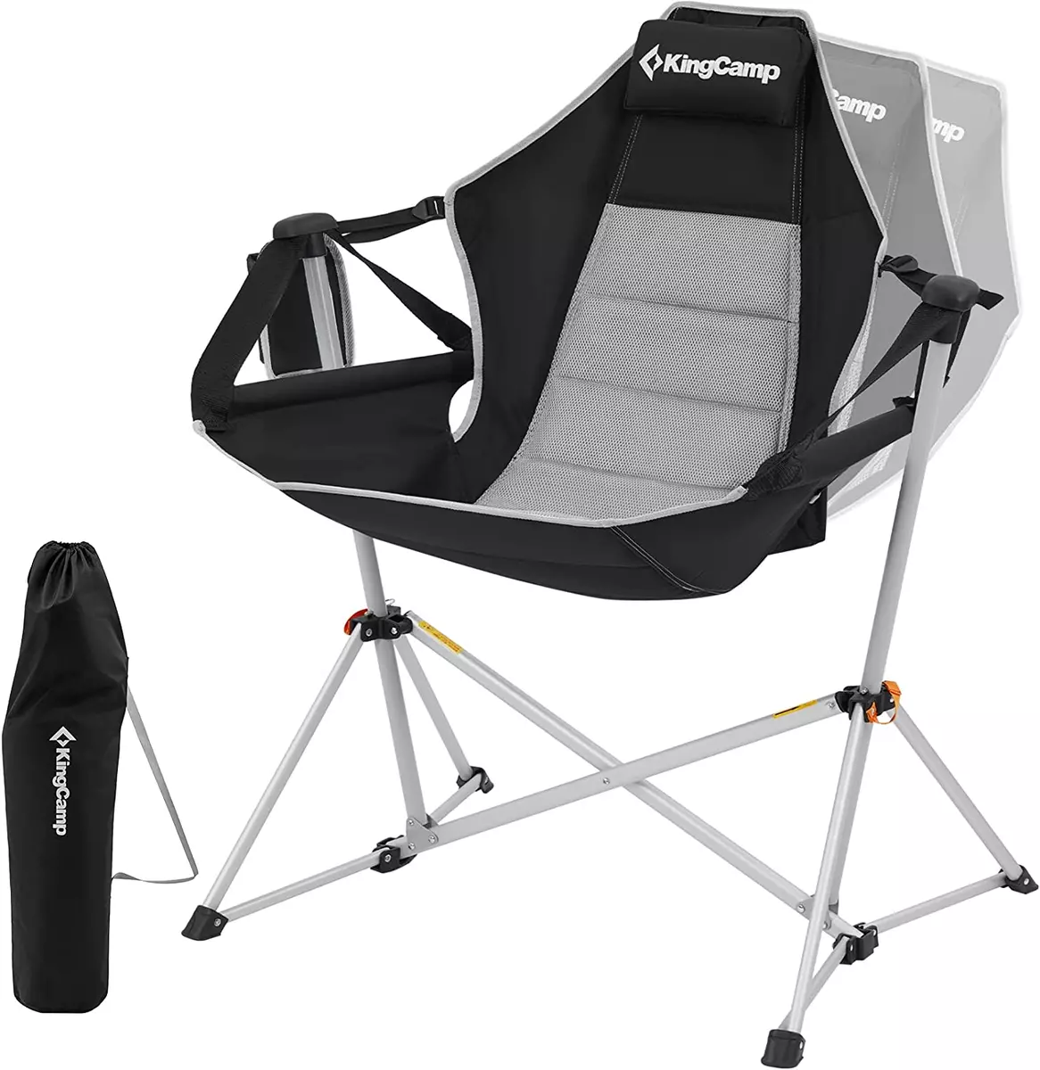 Hammock Camping Chair Aluminum Alloy Adjustable Back Swinging