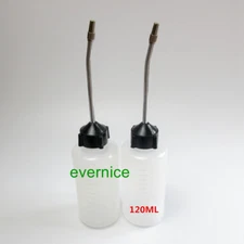 2 Pcs 120ml Plastic Oiler Can Refillable Spout For Sewing Embroidery Machine