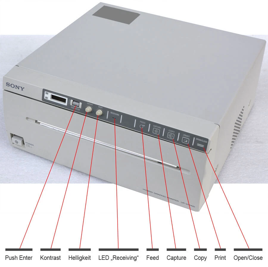 Sony Vídeo Graphic Printer Ultraschalldrucker UP-970AD Medicina BNC M798