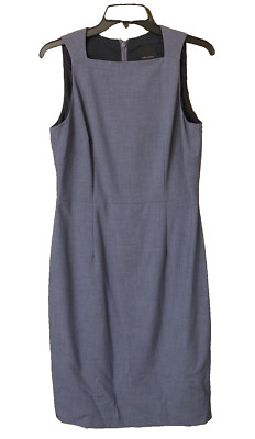Alex Marie Womens New $129 Sleeveless Basic Sheath Shift Dress 6 Small Blue NWT