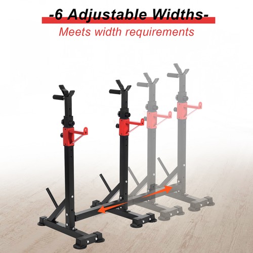 Squat Rack Bench Press Weight Exercise Barbell Fitness Adjustable 660LBS - Picture 5 of 14