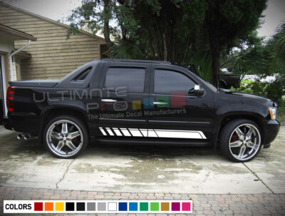 Licht Aufkleber Seitenstreifen Blende für Chevrolet Avalanche Spiegel Bodykit Chrom