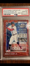 2019 panini chronicles contenders optic ruby wave Ronald Acuna /199 psa 10 POP 3