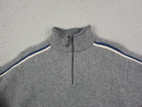Vintage American Eagle Sweatshirt Mens Extra Large XL Gray AE77 Lambswool Stripe - Picture 2 of 15