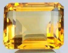 GOLDEN CITRINE 8 x 6 MM EMERALD CUT ALL NATURAL