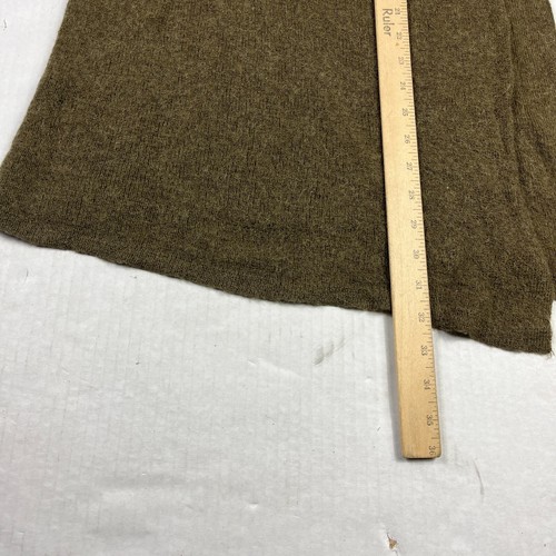 ZARA Womens Wool Blend Midi Skirt Green Side Slit A-Line High Waisted SMALLL - 第 6/10 張圖片