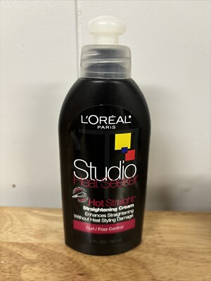 Loreal Paris Studio Heat Seeker Hot Straight Straightening Cream 5 oz
