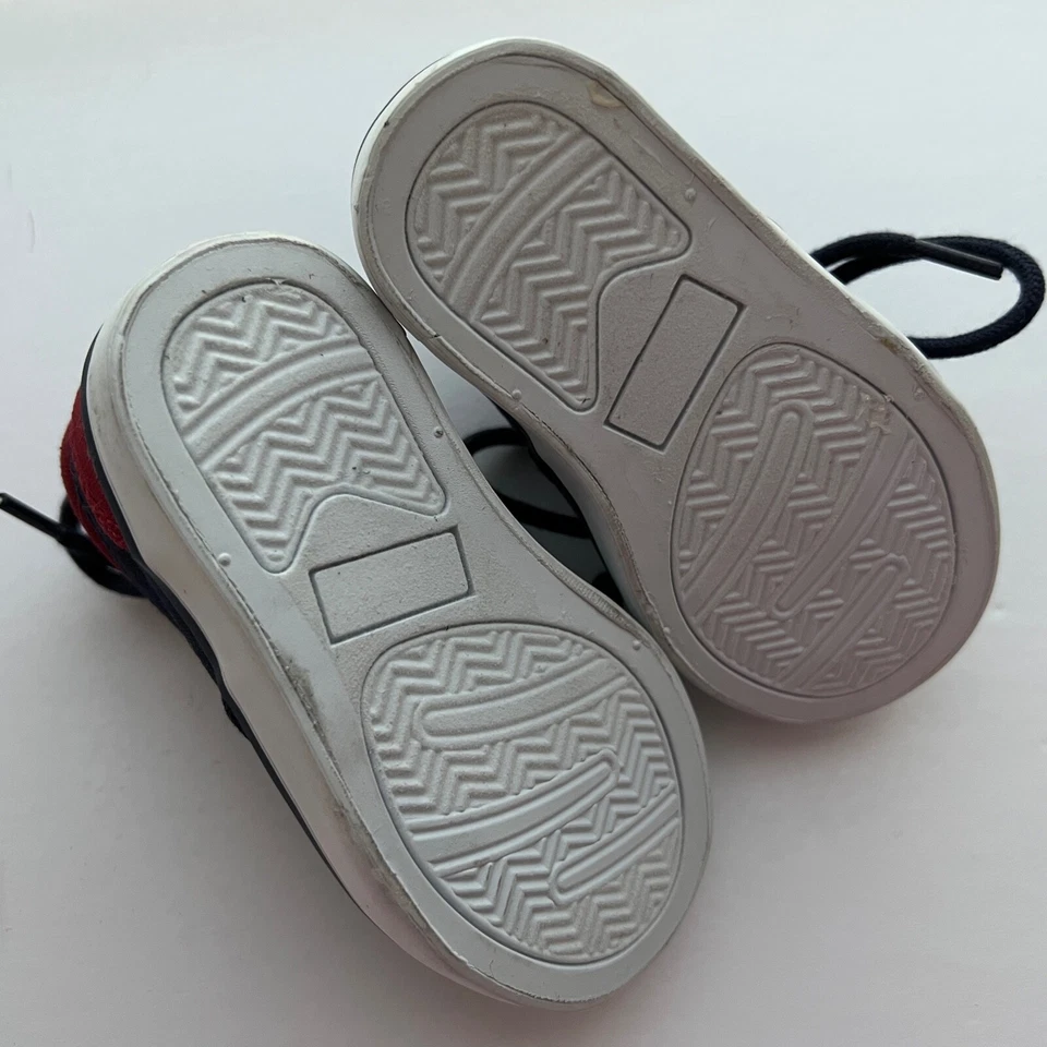 Новый без ЯРЛЫКОВ JANIE и JACK темно-бордовый высоты верхний кроссовки обувь Размер 5 ребенка ясельного возраста - Изображение 4 из 4