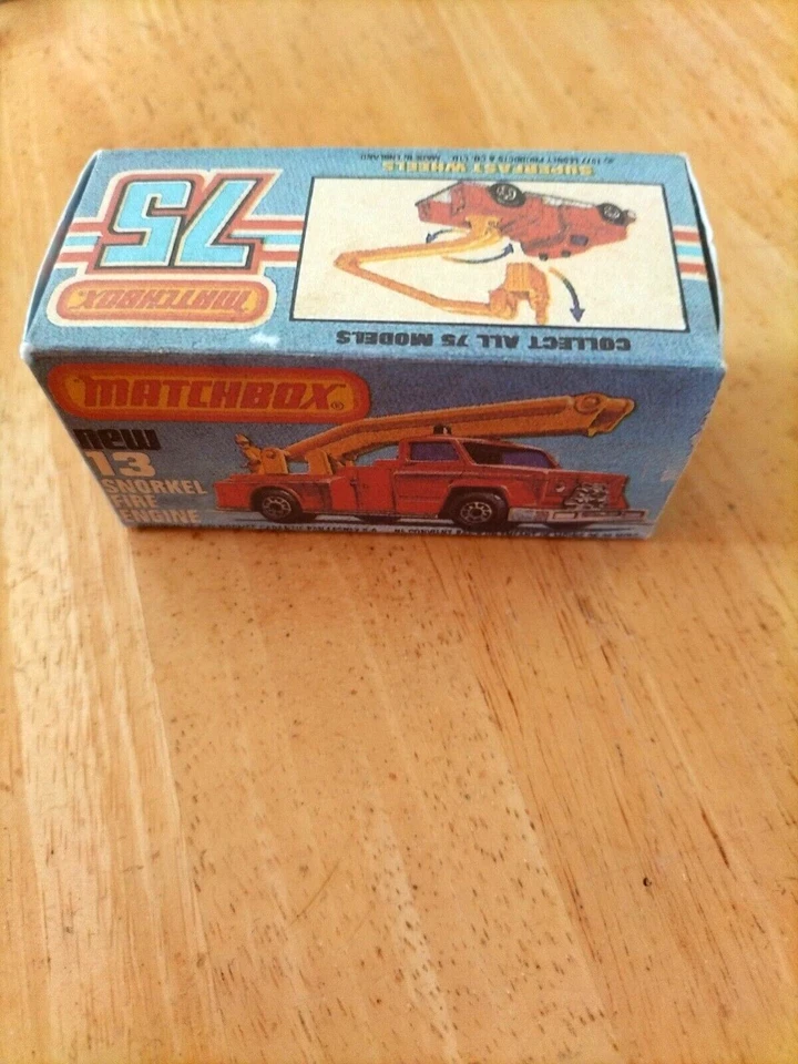 Matchbox Superfast - No13 Snorkel Fire Engine  - Replica / Copy Box only - Image 2 of 3