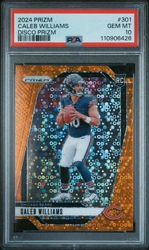 2024 Prizm Caleb Williams PSA 10 GEM DISCO #301 ROOKIE RC Chicago Bears