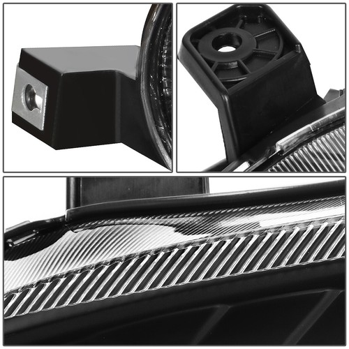 FOR 1999-2000 HONDA CIVIC LED DRL BLACK AMBER SIDE TURN PROJECTOR HEADLIGHTS - Picture 7 of 11