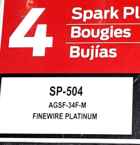 Set Of 4 Motorcraft SP-504 Spark Plugs 1998-2008 Ford AGSF34FM OEM 5072 New Box. - Picture 2 of 5