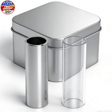 Guitar Slide Set   2-Piece Glass  Stainless Steel Slide for Guitar  Bass, Medi