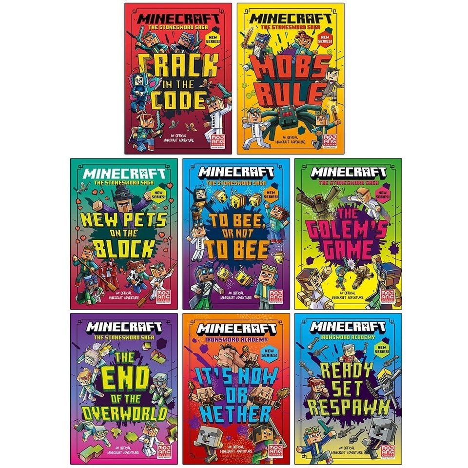 Minecraft Stonesword Saga, Ironsword Academy 8 Books Collection Set By Mojang AB