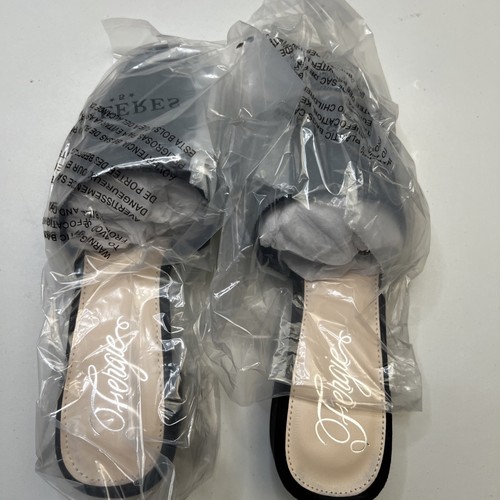 Fergie Womens Sandals 9M Jane Black Open Toe NIB - Picture 2 of 14