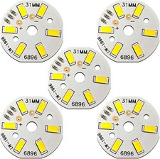 5Pcs COB LED Chip 3W 5V 6000K White High Power Energy Saving LE Color: White 5