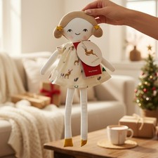 Weihnachtsgeschenk Stoffpuppe mit Kleid Kusch...