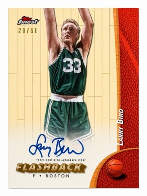 Topps 2024-25 Finest Flashback Autographs Larry Bird #FBA-LB Auto /50