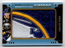 2015-16 Black Diamond Rookie Team Logo Jumbos Jack Eichel Rookie Patch Buffalo