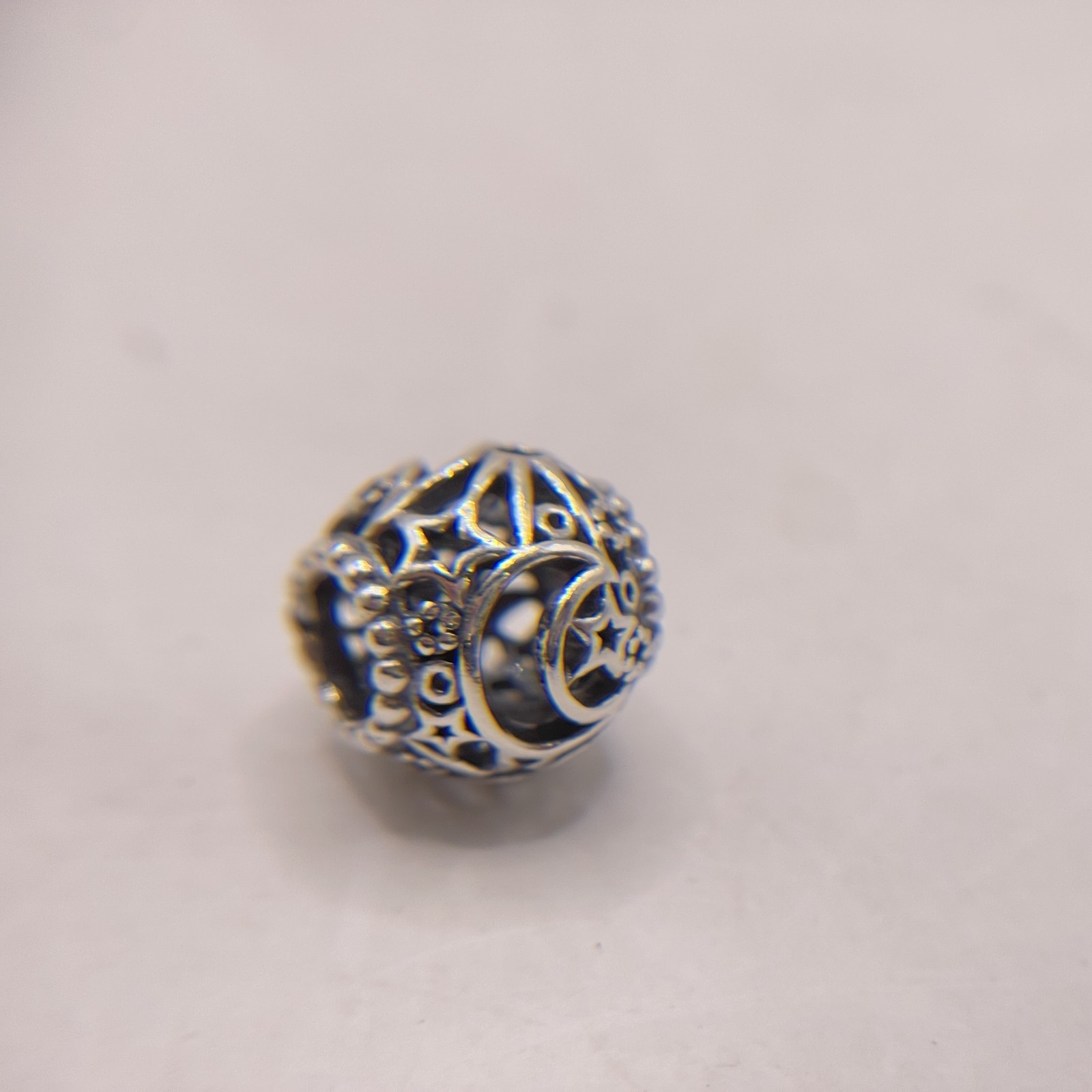 Pandora Womens Openwork Sun Stars & Moon 925 Sterling Silver Bead Charm