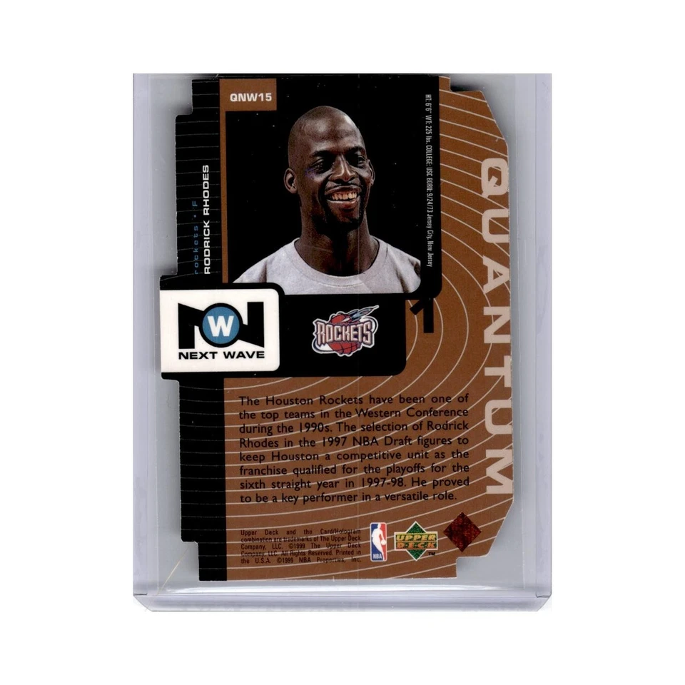 Rodrick Rhodes #/1500 1999 Upper Deck Quantum Next Wave #QNW15 NM - Image 2 of 3